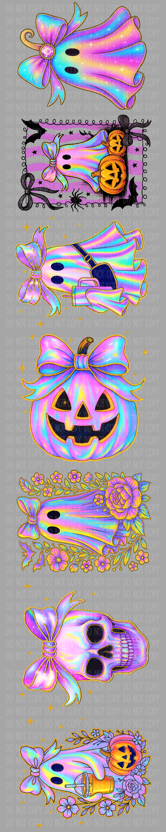 Iridescent Halloween Pre-Made Gang Sheet