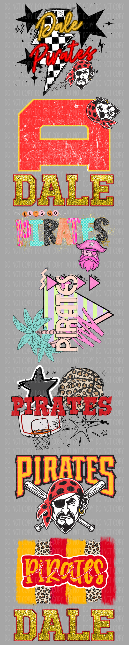 Dale Pirates Pre-Made Gang Sheet
