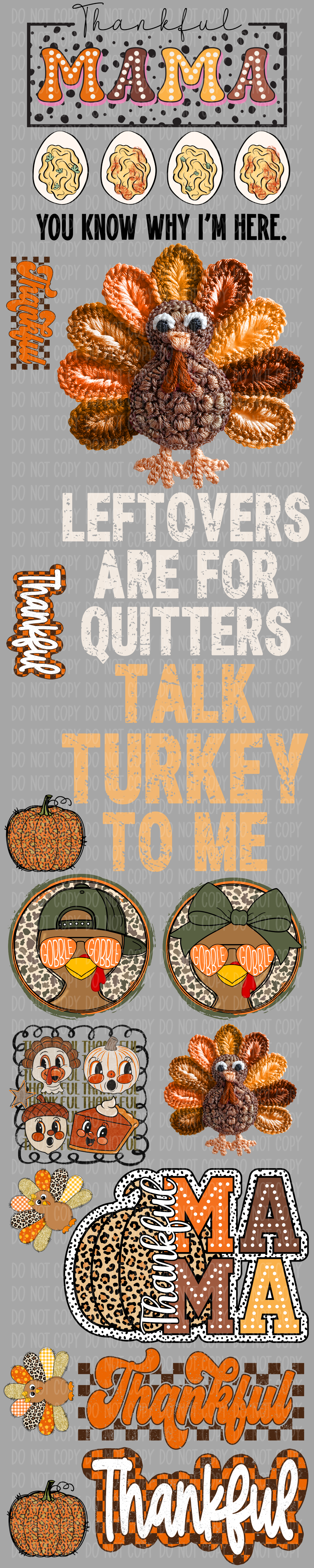 Thanksgiving Pre-Made Gang Sheet