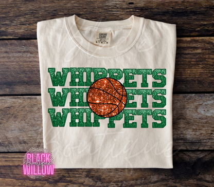 Whippets Faux Glitter Basketball