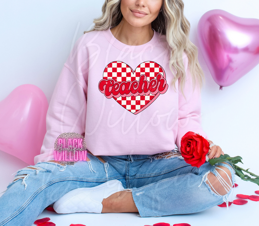 Checkered Teacher Heart