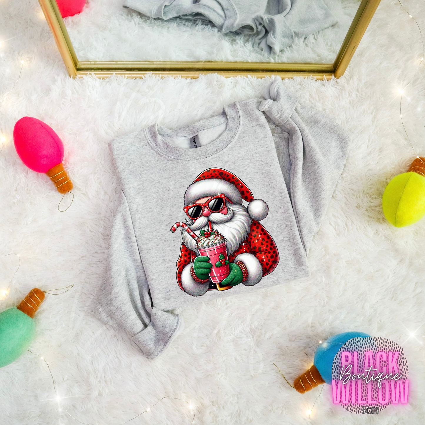 Sassy Santa Tee Or Sweatshirt
