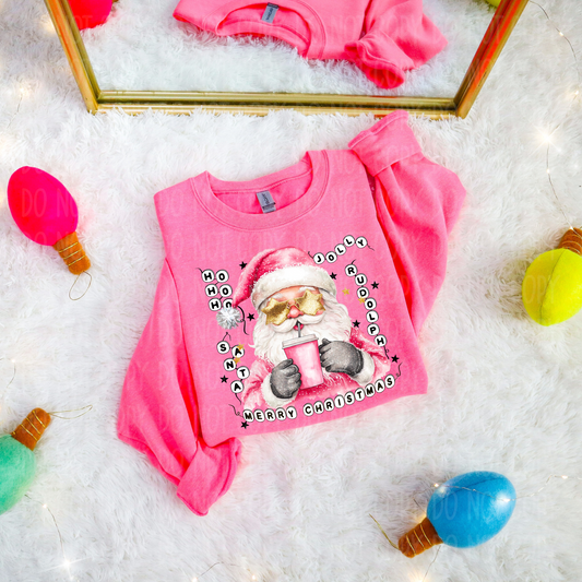 Preppy Santa Single Print DTF Transfer