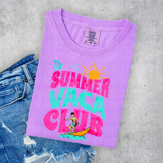 Summer Vaca Club Single Print DTF Transfer