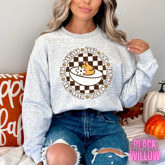 Here For The Deviled Eggs & Family Drama Tee Or Sweatshirt