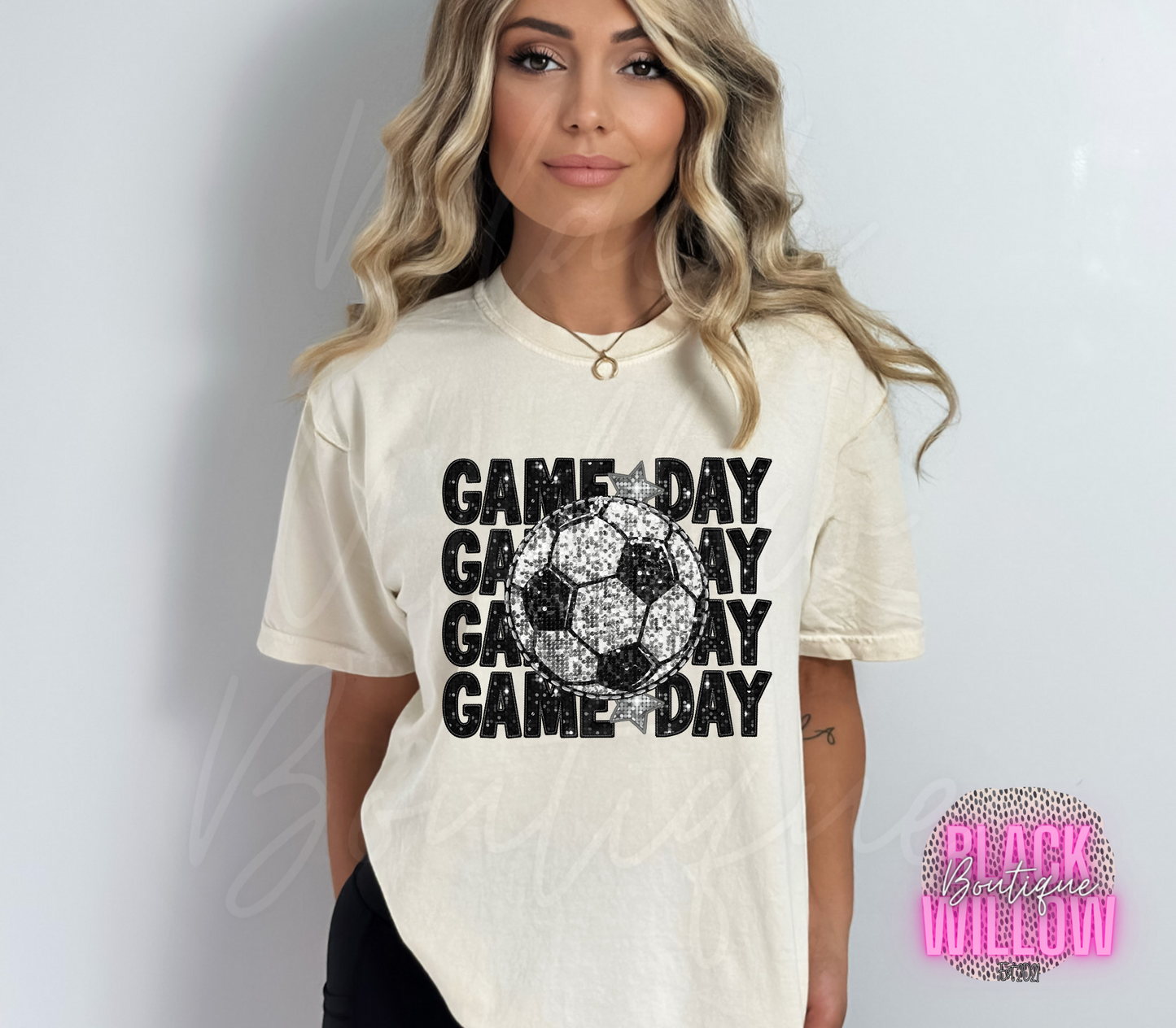 Soccer Faux Glitter Game Day