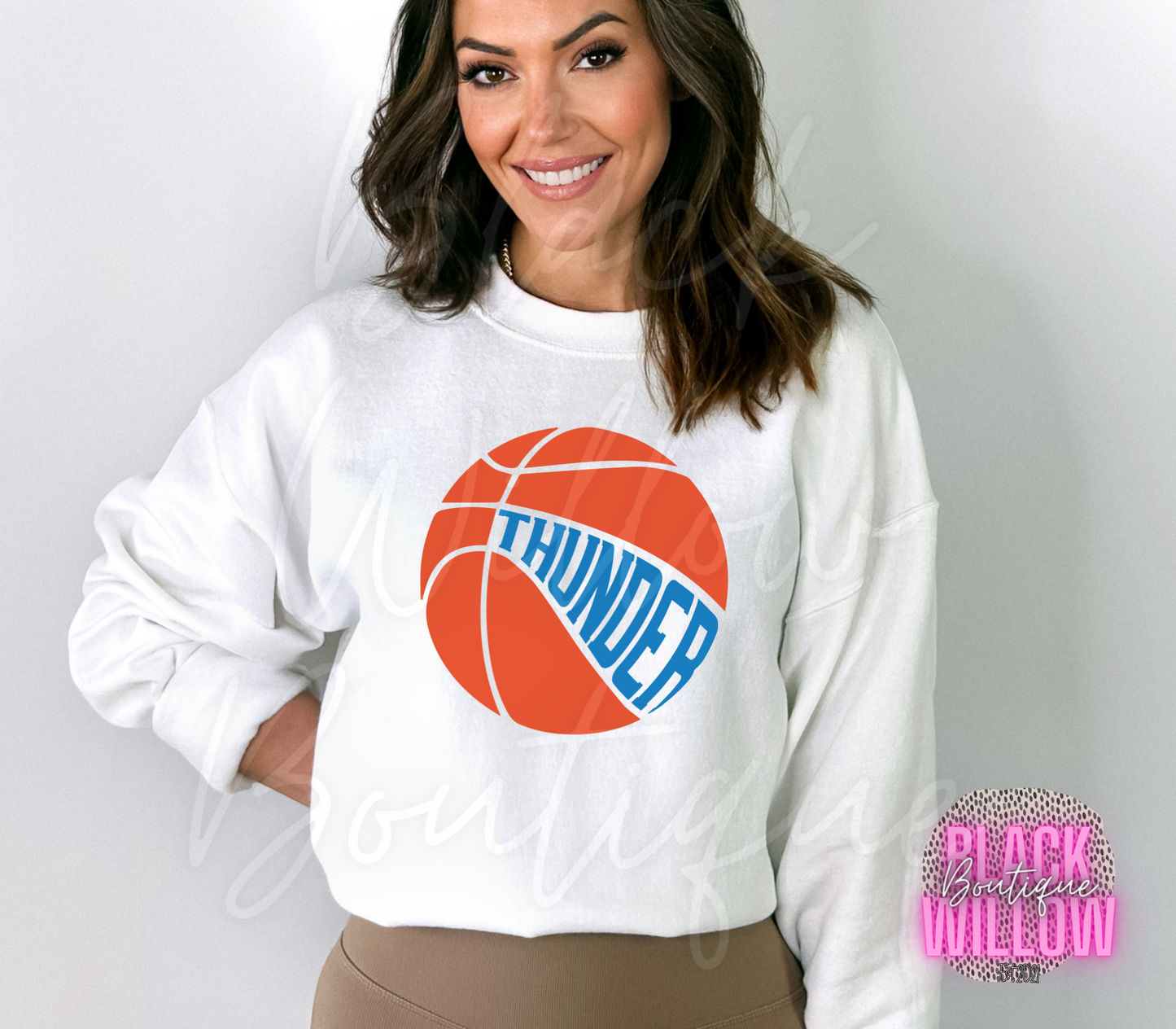 Thunder Basketball Tee Or Sweatshirt