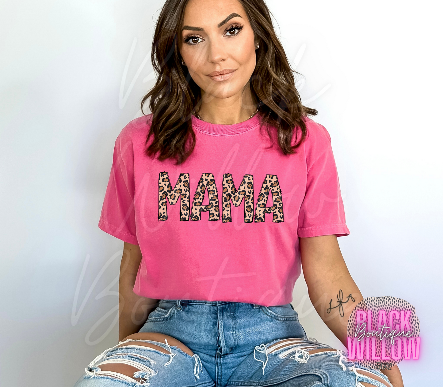 Neon Pink Leopard Mama