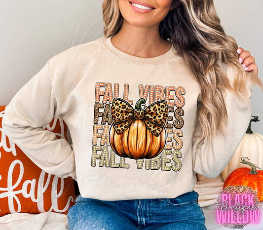 Fall Vibes Leopard Pumpkin