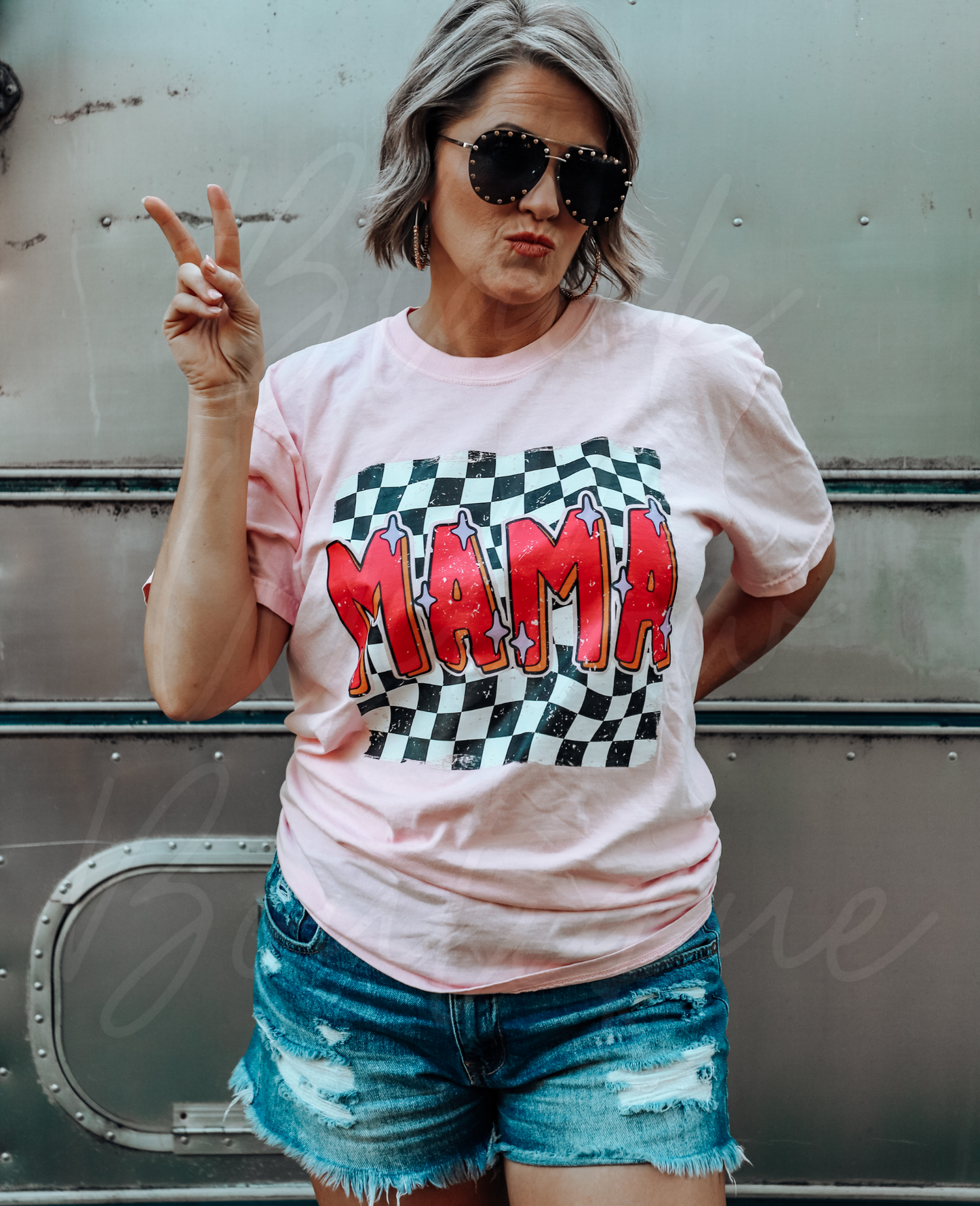 Hot Pink Checkered Mama