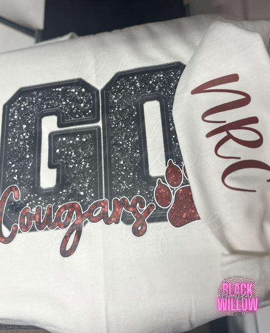 Go Cougars NRC Faux Glitter