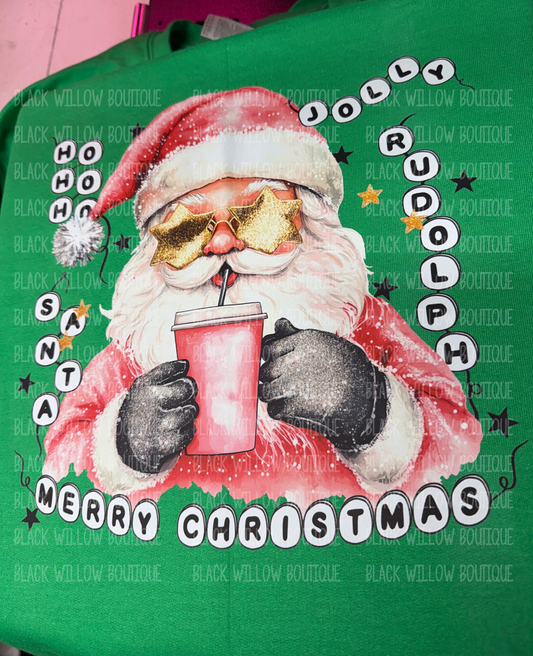 Pink Santa Sweatshirt