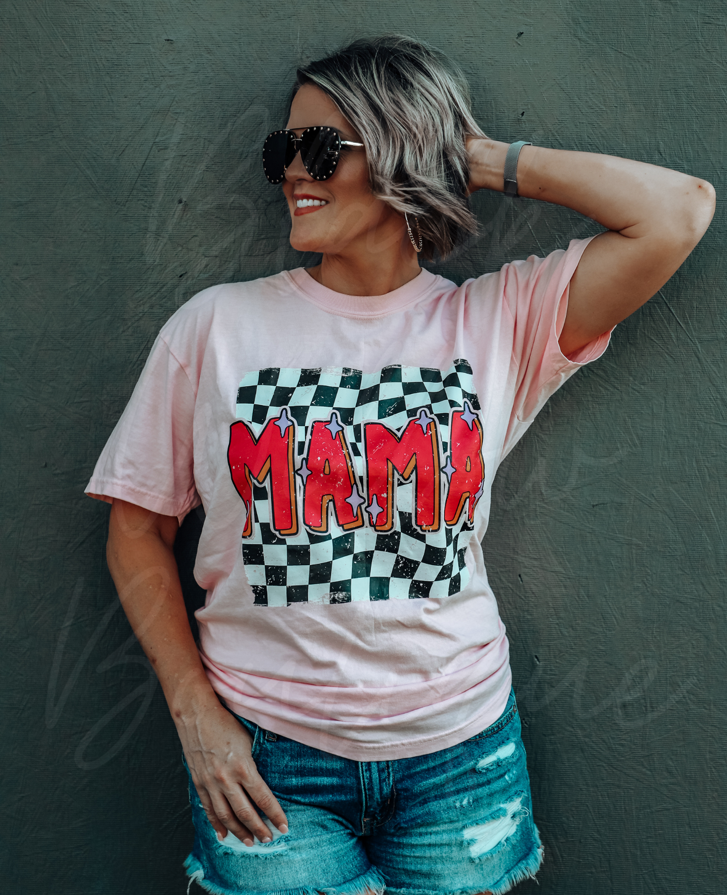 Hot Pink Checkered Mama