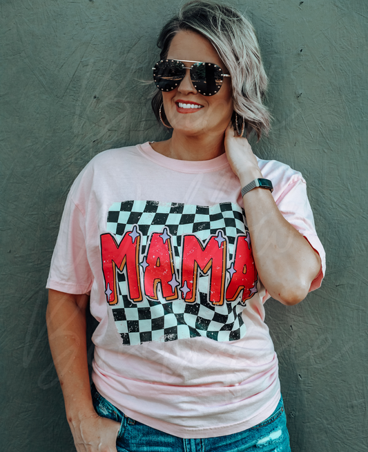 Hot Pink Checkered Mama