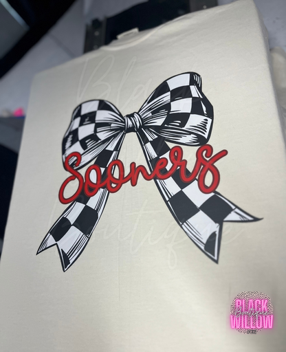 ✨CUSTOMIZABLE✨ Checkered Coquette Bow Mascot