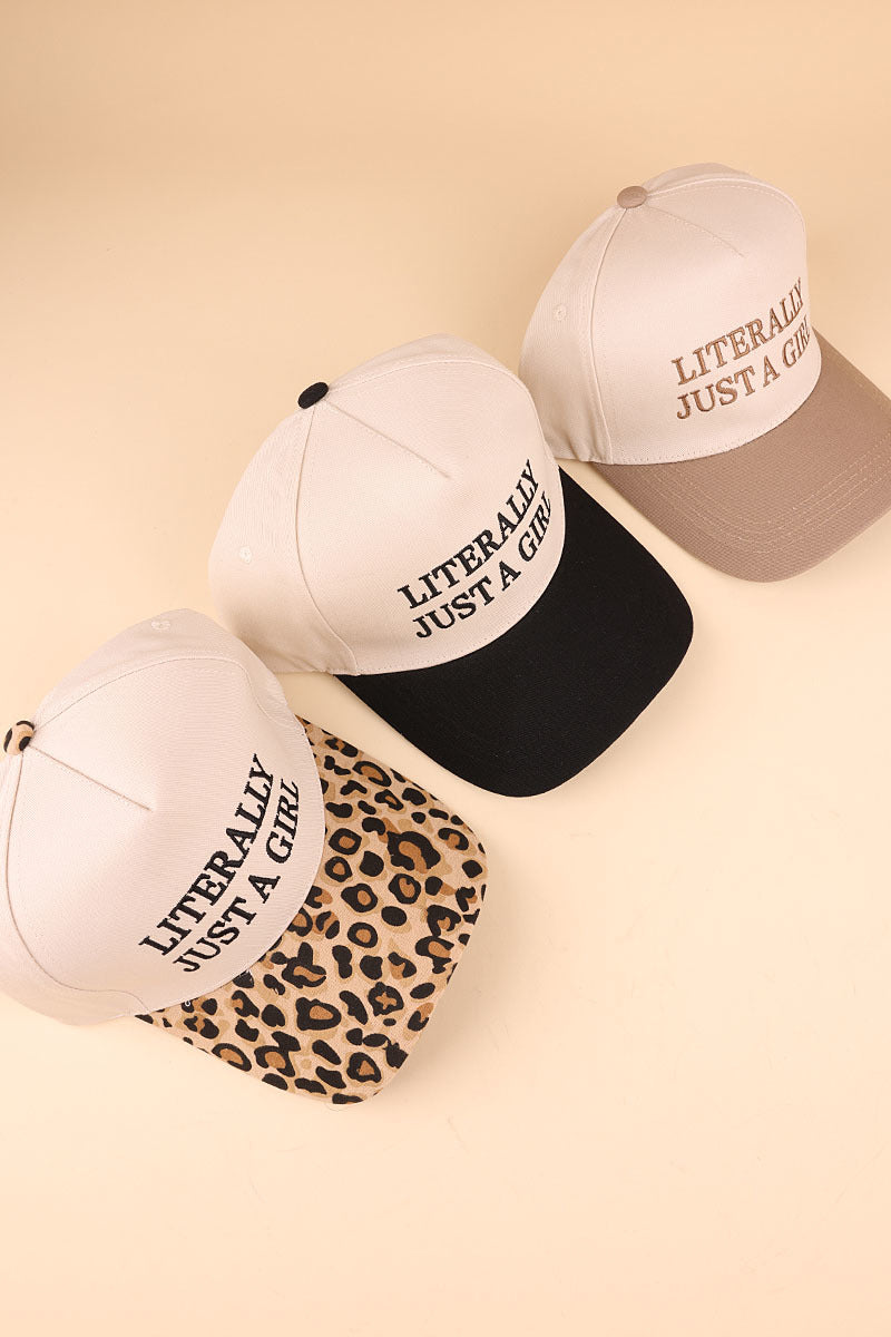 Literally Just A Girl Baseball Cap