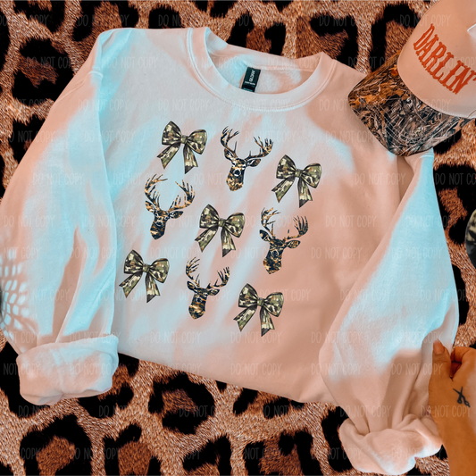 Camo Deer Collage Single Print DTF Transfer