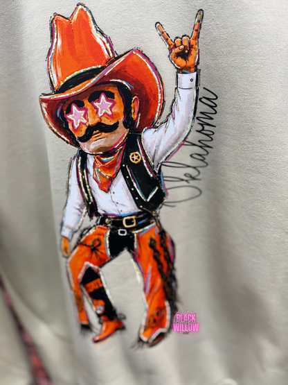 Orange Oklahoma Tee Or Sweatshirt