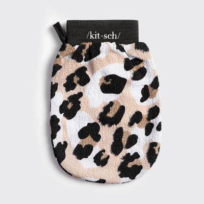 Leopard Exfoliating Gloves