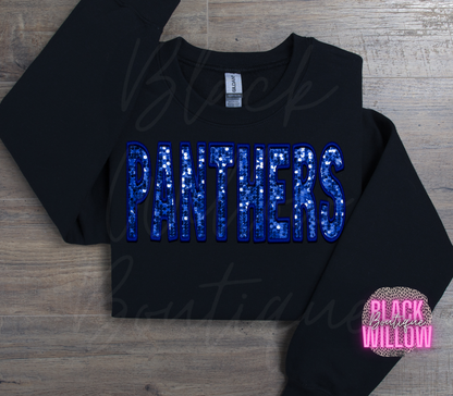 Faux Glitter Panthers